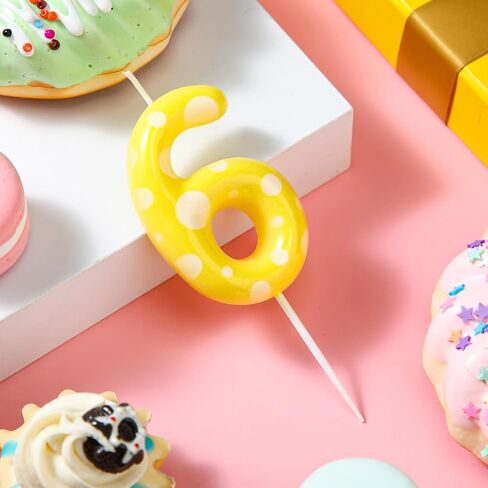 Sponge Birthday Number Candle Yellow Sponge Print Themed Birthday Candles Numeral Birthday Cake Topper for Sponge Themed Birthday Sponge Fans Party Decoration Supplies (Number 5) in Kuwait