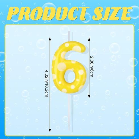 Sponge Birthday Number Candle Yellow Sponge Print Themed Birthday Candles Numeral Birthday Cake Topper for Sponge Themed Birthday Sponge Fans Party Decoration Supplies (Number 5) in Kuwait