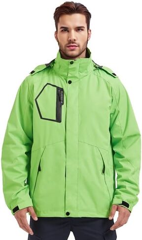 Men's Rain Jacket Waterproof Lightweight Hood jackets for Hiking Cycling Travel Raincoat S-6XL in Kuwait