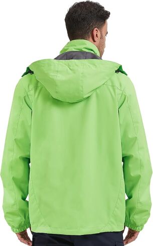 Men's Rain Jacket Waterproof Lightweight Hood jackets for Hiking Cycling Travel Raincoat S-6XL in Kuwait