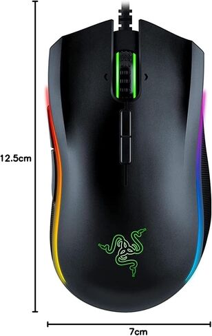 Razer Mamba Elite Wired Gaming Mouse: 16,000 DPI Optical Sensor - Chroma RGB Lighting - 9 Programmable Buttons - Mechanical Switches in Kuwait
