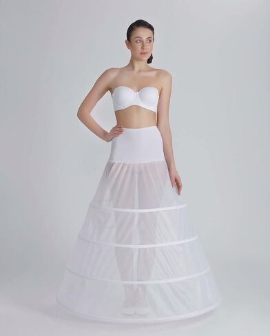 Pettıcoat For Women, A Line Bridal Petticoats,Hoop Skirt,Pettıcoat, 4 Hoops, 320 cm J-155C Ivory in Saudi Arabia