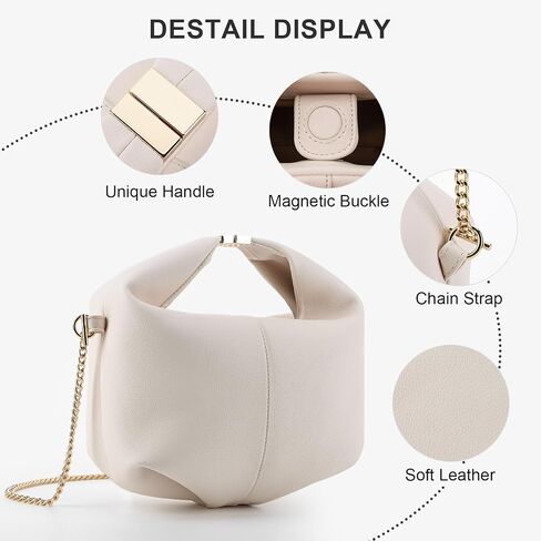 Crossbody Bags Purse Top Handle Bag Chic Dumpling Clutch Designer Small Faux Leather Shoulder Hobo Satchels for Women in Saudi Arabia
