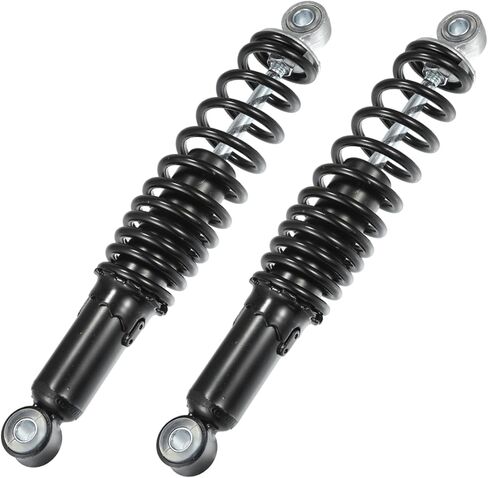 1 Pair Motorcycle Rear Suspension Shock, 290mm Rear Air Suspension Shocks Struts Spring Universal for Motorcycle Durable Steel Black Left Right in Saudi Arabia