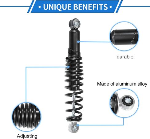 1 Pair Motorcycle Rear Suspension Shock, 290mm Rear Air Suspension Shocks Struts Spring Universal for Motorcycle Durable Steel Black Left Right in Saudi Arabia