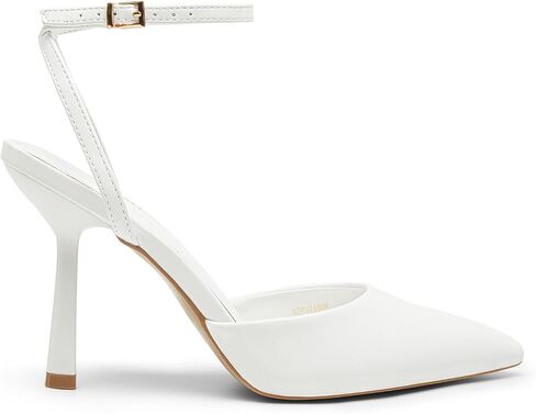 حلم أزواج الكاحل حزام Slingback الكعوب للنساء مغلق أشار تو كعب ستيليتو فستان حفل زفاف حذاء بكعب in Saudi Arabia