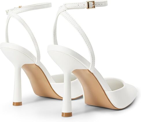 حلم أزواج الكاحل حزام Slingback الكعوب للنساء مغلق أشار تو كعب ستيليتو فستان حفل زفاف حذاء بكعب in Saudi Arabia