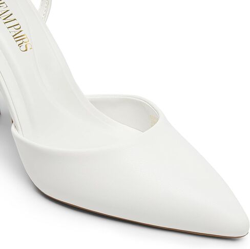 حلم أزواج الكاحل حزام Slingback الكعوب للنساء مغلق أشار تو كعب ستيليتو فستان حفل زفاف حذاء بكعب in Saudi Arabia