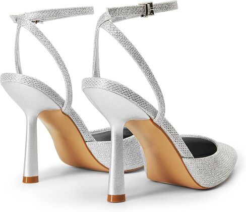 حلم أزواج الكاحل حزام Slingback الكعوب للنساء مغلق أشار تو كعب ستيليتو فستان حفل زفاف حذاء بكعب in Saudi Arabia