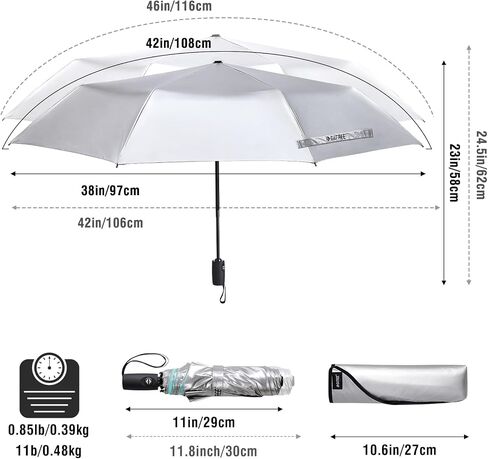 G4Free UPF 50+ UV Protection Travel Umbrella Auto Open Close Windproof Sun Blocking Umbrella 46 Inch+42 Inch in Saudi Arabia