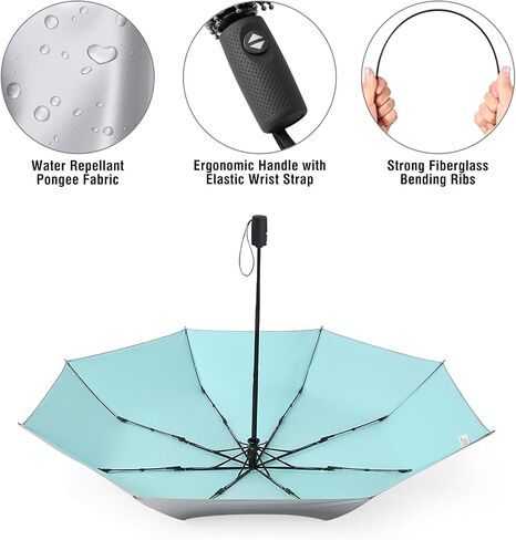 G4Free UPF 50+ UV Protection Travel Umbrella Auto Open Close Windproof Sun Blocking Umbrella 46 Inch+42 Inch in Saudi Arabia