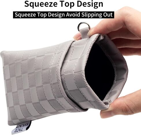 Face Shadow Double Glasses Case PU Soft Eyeglass Case For Women Men Squeeze Top Sunglasses Case With Cleaning Cloth in Saudi Arabia