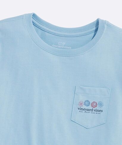 vineyard vines Girls' Glitter Fourth of July Puppies Short-Sleeve Tee in Saudi Arabia
