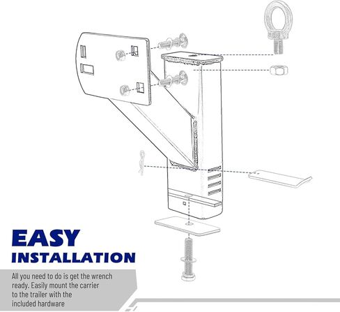 حامل إطار احتياطي للجيب، يناسب 4 و5 و6 عجلات مقطورة على 4 بوصات و4.5 بوصات و4.75 بوصات و5 بوصات و5.5 بوصات و6 بوصات، ويتحمل ما يصل إلى 150 رطلًا in Kuwait