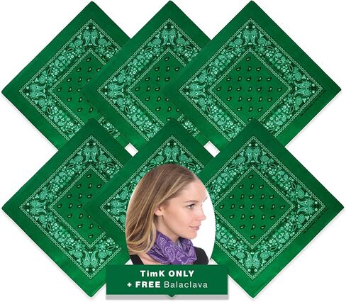 BASICO 6Pack Bandanas for Men and Women I Bandana Headbands Handkerchiefs in Saudi Arabia