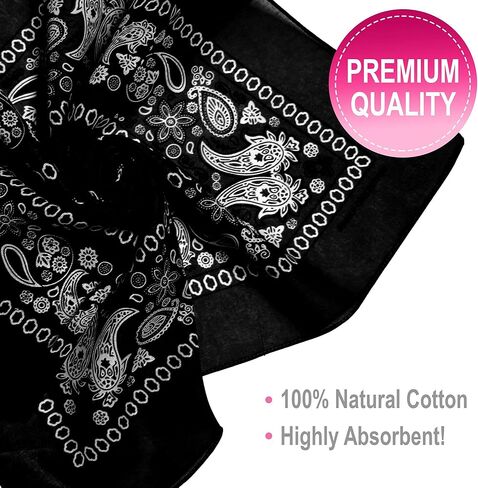 BASICO 6Pack Bandanas for Men and Women I Bandana Headbands Handkerchiefs in Saudi Arabia