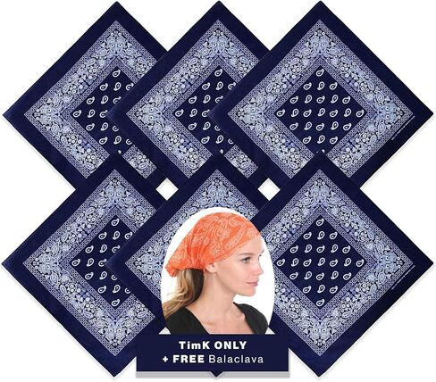 BASICO 6Pack Bandanas for Men and Women I Bandana Headbands Handkerchiefs in Saudi Arabia