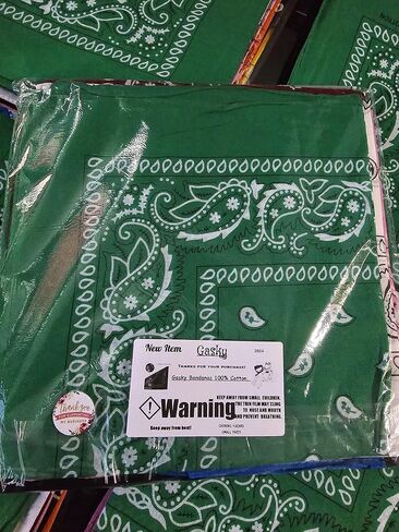 بانداناس جاسكي 100% قطن. 12 حزمة. قد تختلف التشكيلات، 20 بوصة in Kuwait