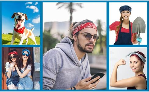 بانداناس جاسكي 100% قطن. 12 حزمة. قد تختلف التشكيلات، 20 بوصة in Kuwait