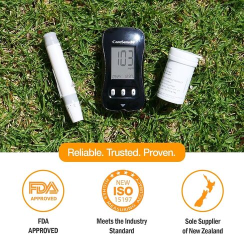 CareSens N Blood Glucose Monitor Kit with 100 Blood Sugar Test Strips, 100 Lancets, 1 Blood Glucose Meter, 1 Lancing Device, 1 Control Solution, Travel Case for Diabetes Testing in Saudi Arabia