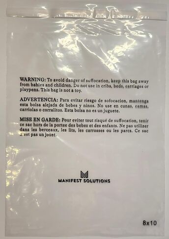 6x9 'Ready to Ship' Sealable 1.5 mil Poly Bags w/Self-Seal, Suffocation Warning, 100% FBA Packaging and Prep Compliance, 6" x 9" (200 Bags) (6x9) in Saudi Arabia