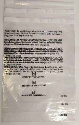 6x9 'Ready to Ship' Sealable 1.5 mil Poly Bags w/Self-Seal, Suffocation Warning, 100% FBA Packaging and Prep Compliance, 6" x 9" (200 Bags) (6x9) in Saudi Arabia