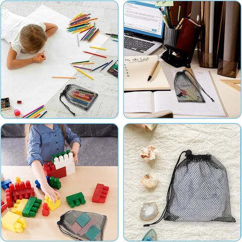 15pcs Small Mesh Bags Mini Mesh Drawstring Bag with Sliding Drawstring Stuff Bags for Travel Sports Storage,Toy,Outdoor Activities(6.1 x 7.9inch) in Saudi Arabia