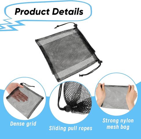 15pcs Small Mesh Bags Mini Mesh Drawstring Bag with Sliding Drawstring Stuff Bags for Travel Sports Storage,Toy,Outdoor Activities(6.1 x 7.9inch) in Saudi Arabia