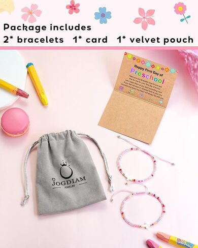 First Day of Preschool Pre K Prek Bracelet Mommy and Me Back to School First Day of School Gifts for Mom and Daughter Mother Daughter Anxiety Bracelets Back to School Gifts for Girls in Kuwait