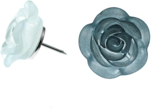 Baroque Frosted Resin Rose Push Pins Decorative Push Pins Ink Flower Push Pins for Cork Board Rose Thumb Tacks, Ink Blue Gradient in Saudi Arabia