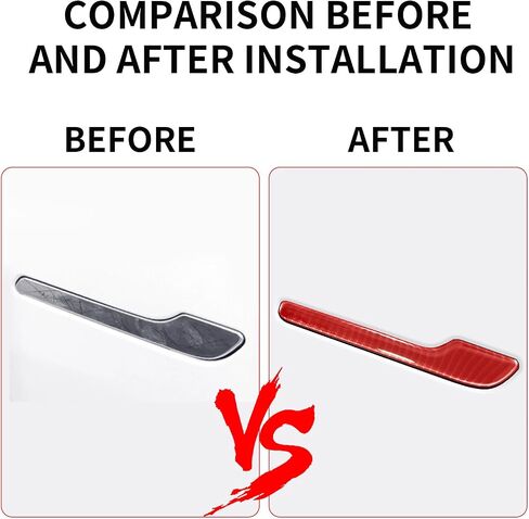 Door Handle Cover FIt for Tesla Model 3/Model y 2017-2024,Carbon Fiber Door Handle Wrap for Car Door Handle Sills Protection Wrap Accessories 4PCS (Matt Carbon Fiber Pattern) in Saudi Arabia