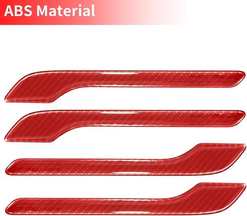 Door Handle Cover FIt for Tesla Model 3/Model y 2017-2024,Carbon Fiber Door Handle Wrap for Car Door Handle Sills Protection Wrap Accessories 4PCS (Matt Carbon Fiber Pattern) in Saudi Arabia