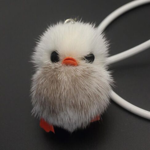 Adorable Genuine Mink Fur Duckling Keychain - Ethically Sourced, Available in Four Chic Colors in Saudi Arabia