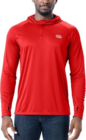 Willit Men's UPF 50+ Sun Hoodie Fishing Shirt Half Zip Long Sleeve SPF Hiking Shirt Lightweight in Saudi Arabia