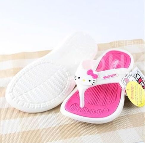 شبشب HELLOKITTY الكلاسيكي للسيدات - مقاس 5 - تصميم وردي وأبيض in Kuwait