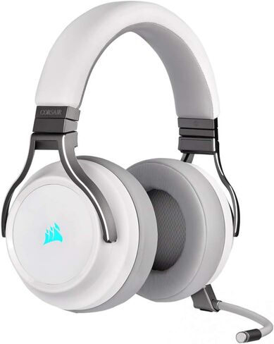 Corsair Virtuoso RGB Wireless Gaming Headset with 7.1 Surround Sound, Broadcast Microphone, Memory Foam Earcups, 20hr Battery - For PC, PS4 in Saudi Arabia