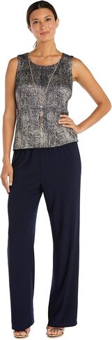 R&M Richards Print Foggy Foil Crinkle Duster Pant Set in Saudi Arabia