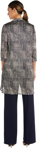 R&M Richards Print Foggy Foil Crinkle Duster Pant Set in Saudi Arabia