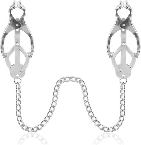 Stainless Steel Nipple Chain Clip Non-Piercing Adjustable Butterfly Body Clips Jewelry Gift For Women Men in Saudi Arabia
