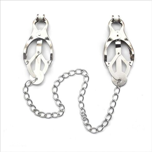 Stainless Steel Nipple Chain Clip Non-Piercing Adjustable Butterfly Body Clips Jewelry Gift For Women Men in Saudi Arabia