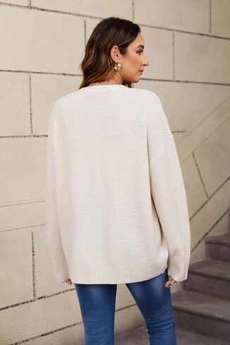 Women's Cardigan Sweaters Button-Down Open Front Long Sleeve Oversized Knit Cardigans Chunky Fall Outerwear in Saudi Arabia