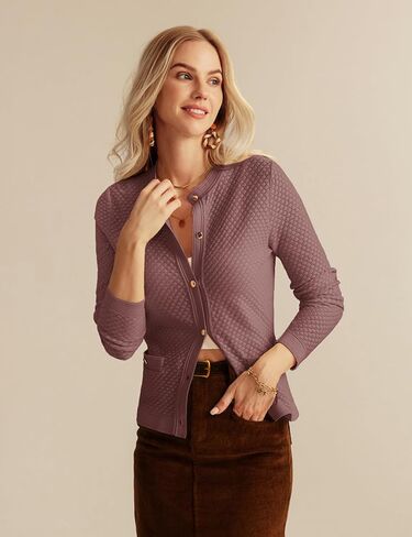 GRACE KARIN Womens 2024 Cardigan Sweaters Dressy Long Sleeve Button Down Sweater Jacket Open Front Sweater with Pockets in Saudi Arabia