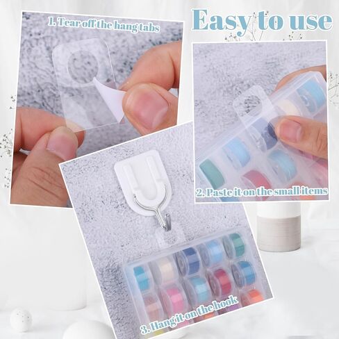 Prudiut 500 Pcs Hang Tabs Round Hole Hanging Tabs Self Adhesive Hang Tags Plastic Hanging Stickers Clear Hang Tabs for Retail Small Items, Handicrafts, Jewelry Display in Kuwait