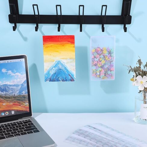 Prudiut 500 Pcs Hang Tabs Round Hole Hanging Tabs Self Adhesive Hang Tags Plastic Hanging Stickers Clear Hang Tabs for Retail Small Items, Handicrafts, Jewelry Display in Kuwait
