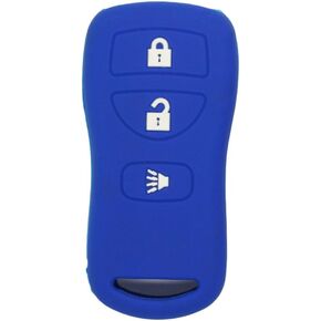 Silicone Cover Protector Case Holder Skin Jacket Compatible with NISSAN 3 Button Remote Key Fob CV2507 Purple