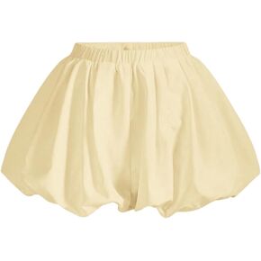 Women's Elastic High Waist Shorts Summer Fashion Wide Leg Bloomers Shorts
