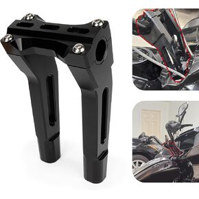 10" Height Motorcycle Handlebar Riser - PSLER Motorcycle 1" Pull Back riser for Softail 1995-2015, VRSC 2002-2017, Sportster XL 1996-later, XR 2008-2013, Dyna 1996-2017, Touring 1996-2007