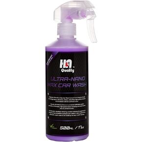 H&A QUALITY Ultra-Nano Wax Car Wash - Waterless Cleaning, Premium Exterior Detailing Spray with Carnauba - Clean, Shine, Protect Your Automobile - Restores Glossy Showroom Finish, Removes Dirt - 500ml