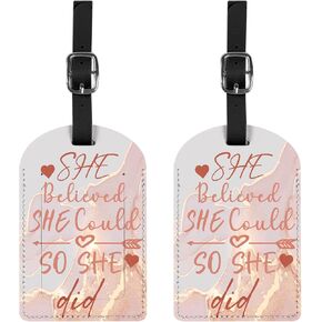 2 Pack Luggage Tag Suitcase Tags PU Leather Identifiers Privacy Cover Luggage Tags Aesthetic Cute Travel Bag Labels and Address Card for Women Girls Men-Black Cat