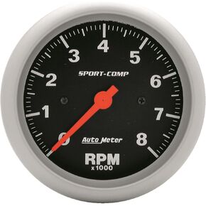 Auto Meter 3991 Sport-Comp In-Dash Electric Tachometer, 3.375 in.